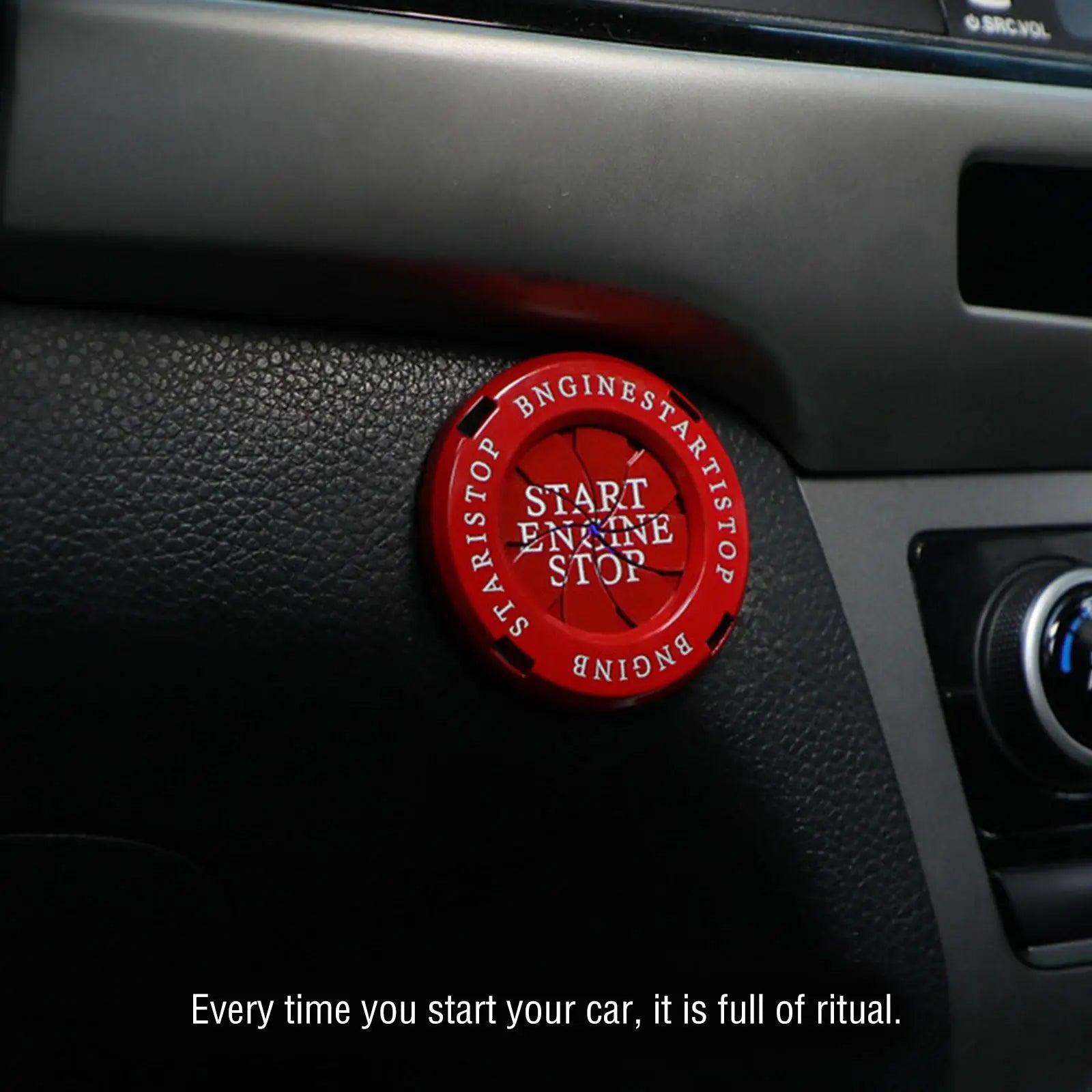 Metal Car Engine Start Stop Button Cover