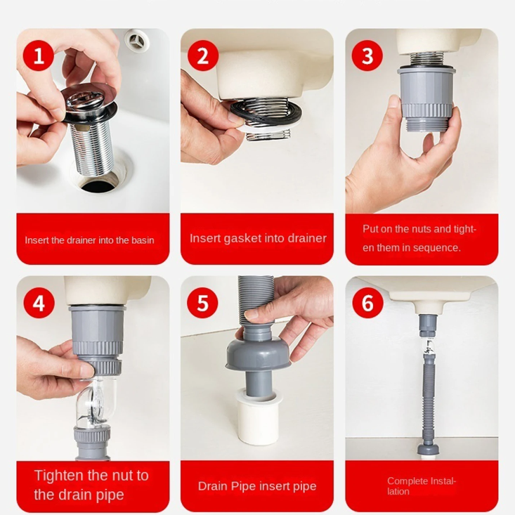 Universal Expandable Sink Drain Set