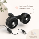 Double Head Backseat Cooling Car Fan