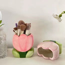 Aesthetic Tulip Design Storage Vase
