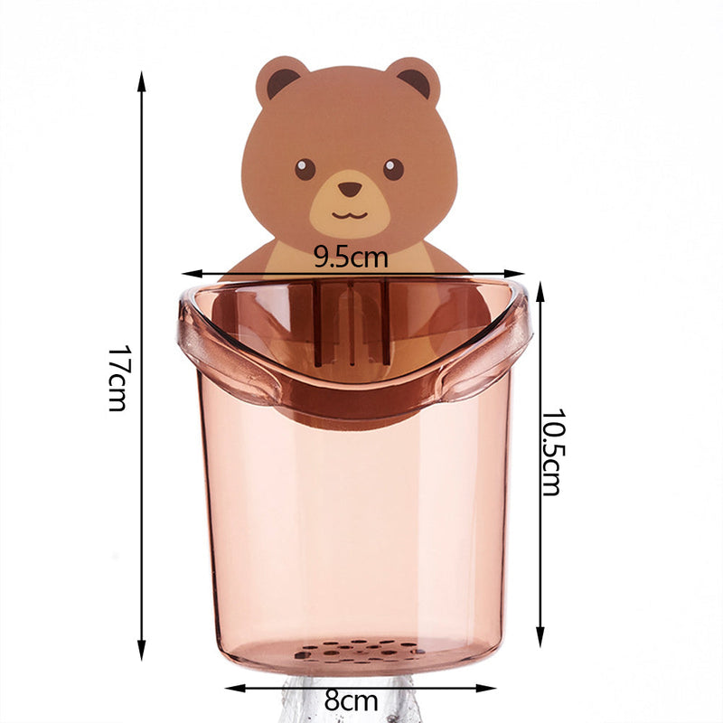 Bear Shaped Wall Mounted Toothbrush Holder