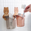 Bear Shaped Wall Mounted Toothbrush Holder