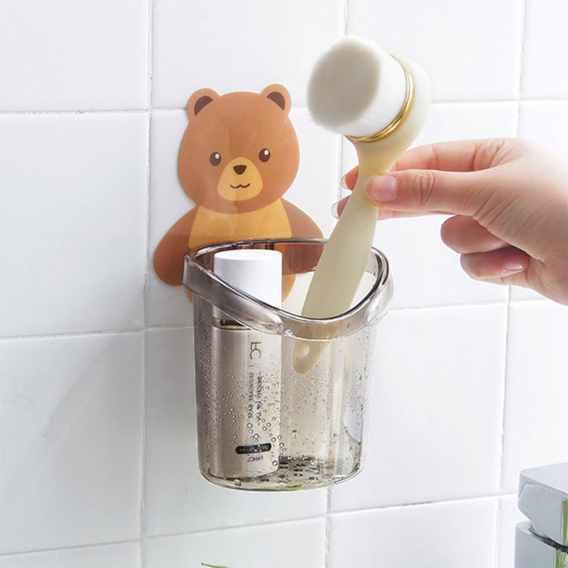 Bear Shaped Wall Mounted Toothbrush Holder