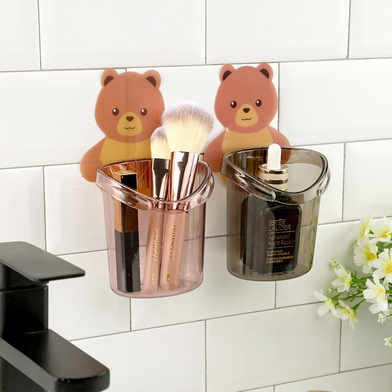 Bear Shaped Wall Mounted Toothbrush Holder